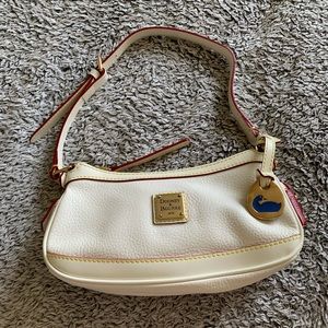 Vintage Dooney & Bourke small white and red purse